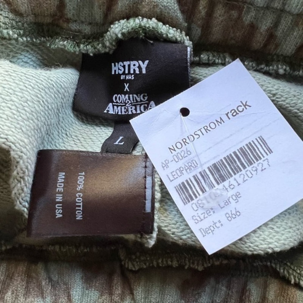 HSTRY by NAS X Coming 2 America Unity & Pride Leopard French Terry Joggers L NWT - Picture 7 of 7